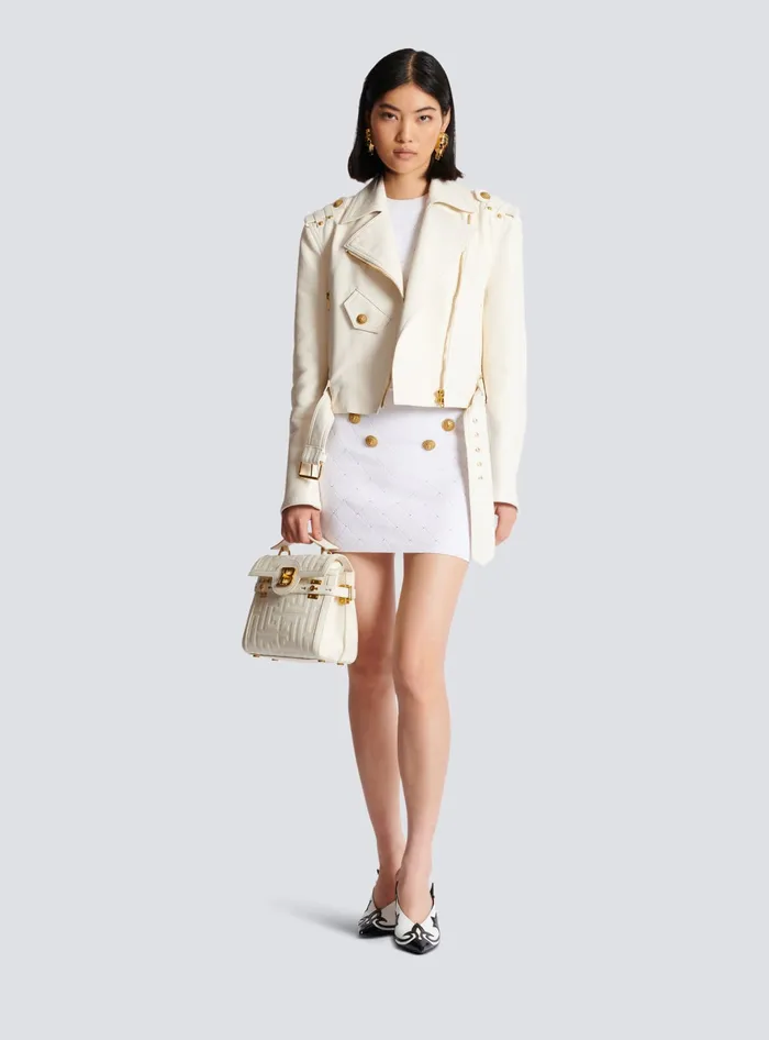 Balmain Knitwear Women 6button Knit Skirt White