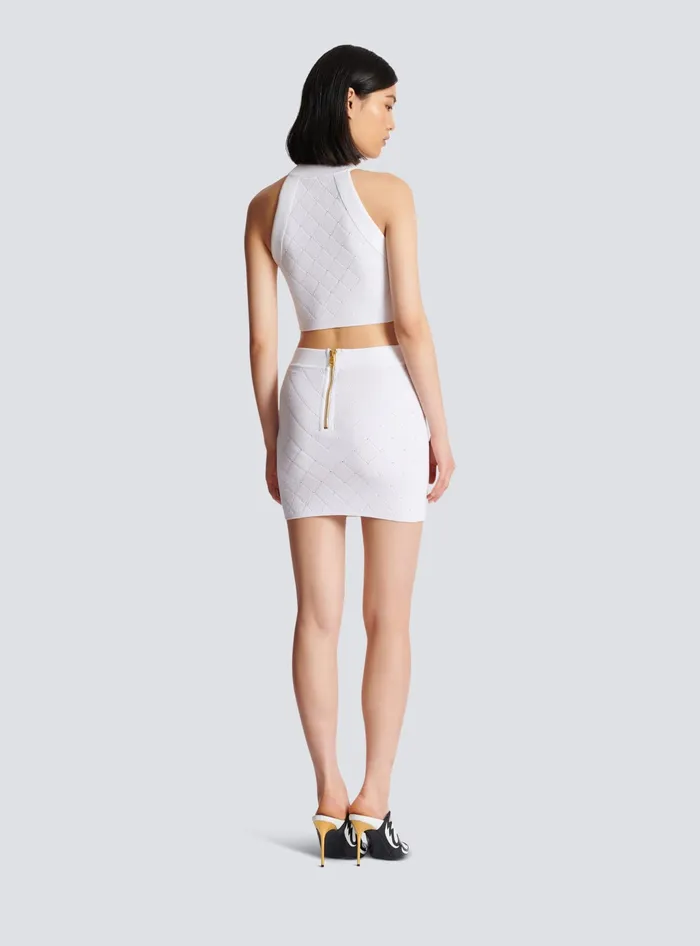 Balmain Knitwear Women 6button Knit Skirt White