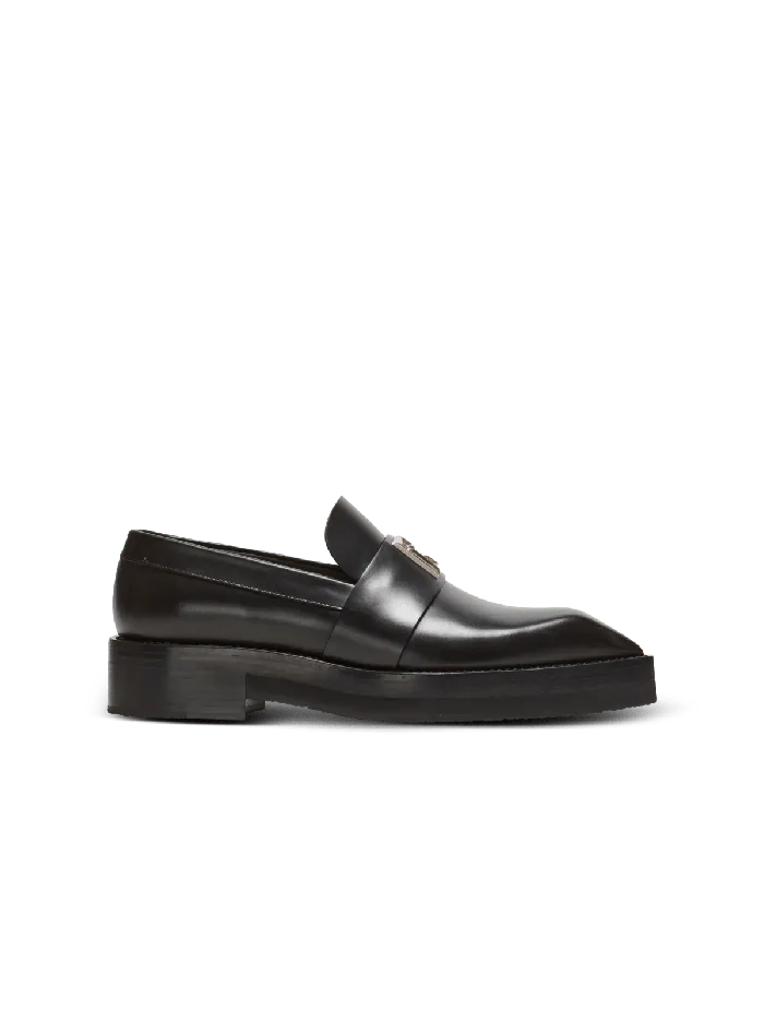 Balmain Loafers Men Ben Smooth Leather Loafers Black