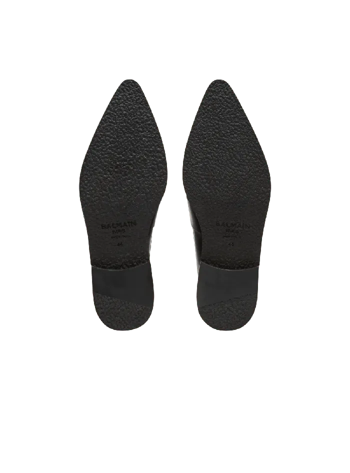 Balmain Loafers Men Ben Smooth Leather Loafers Black