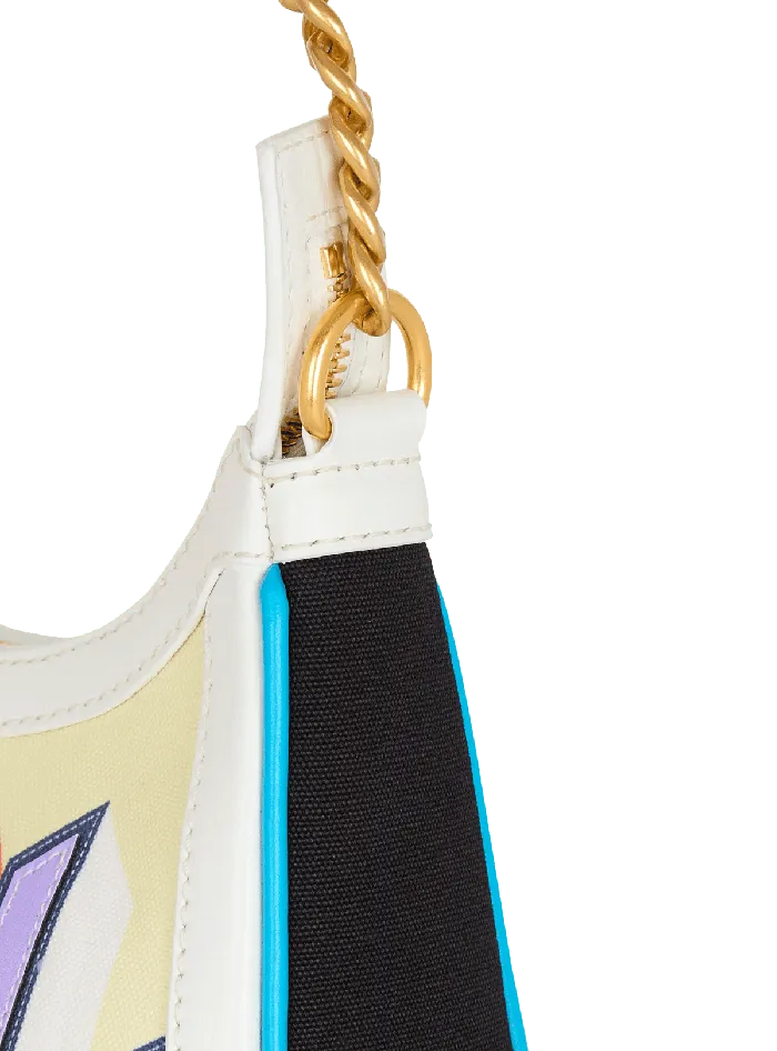 Balmain Shoulder Bags Women BArmy Shoulder Bag In Canvas And Calfskin Postcard Multicolor