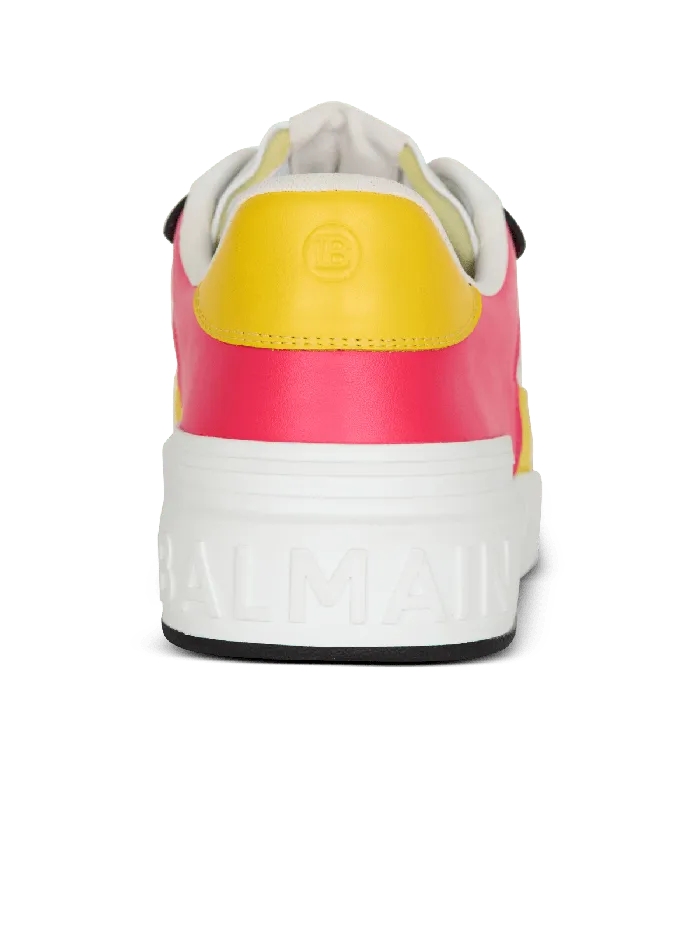 Balmain Sneakers Men BCourt Flip Trainers In Calfskin Multicolor