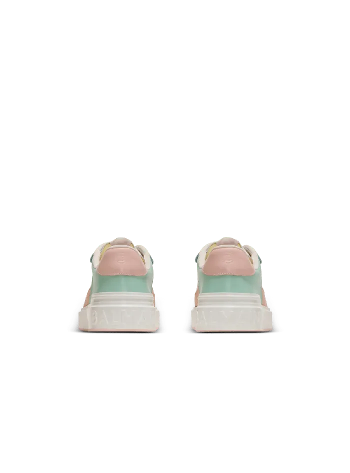 Balmain Sneakers Women BCourt Flip Sneakers In Calfskin And Suede Multicolor