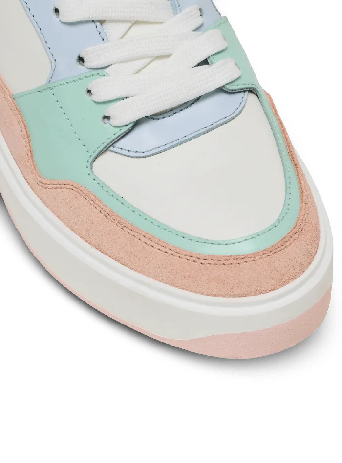 Balmain Sneakers Women BCourt Flip Sneakers In Calfskin And Suede Multicolor