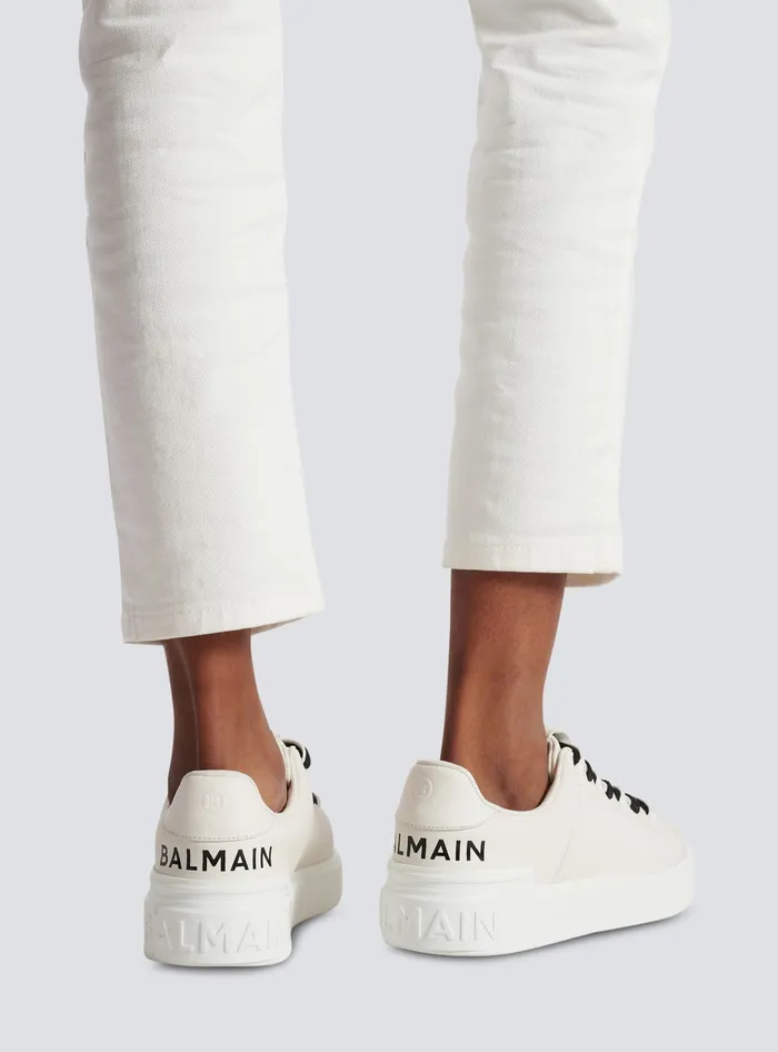 Balmain Sneakers Women BCourt Smooth Leather Sneakers White