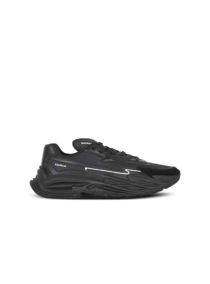 Balmain Sneakers Women RunRow Leather Sneakers Black