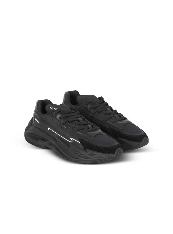 Balmain Sneakers Women RunRow Leather Sneakers Black