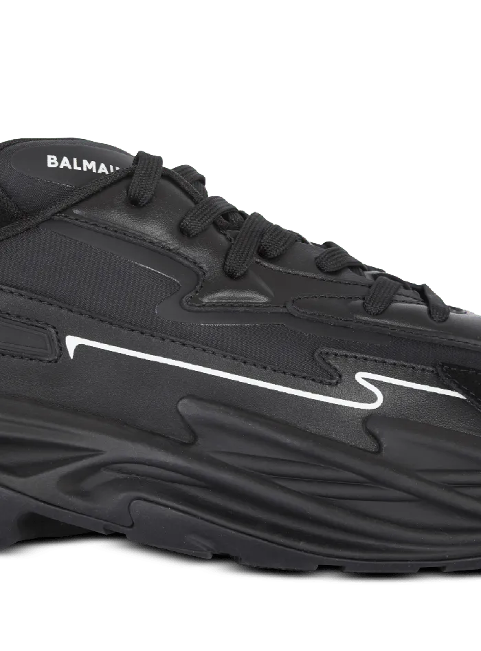 Balmain Sneakers Women RunRow Leather Sneakers Black