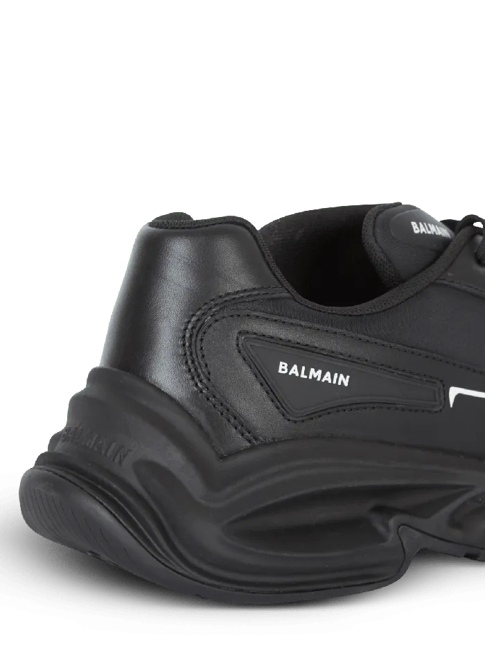 Balmain Sneakers Women RunRow Leather Sneakers Black