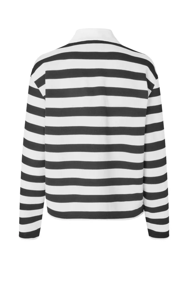 Bea Blouse 8211 Black Stripe Women Cras Tops