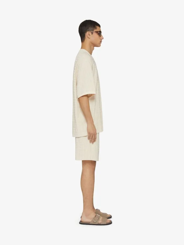 Bermuda Shorts In 4g Cotton Towelling Ivory Men Givenchy Pants and Shorts