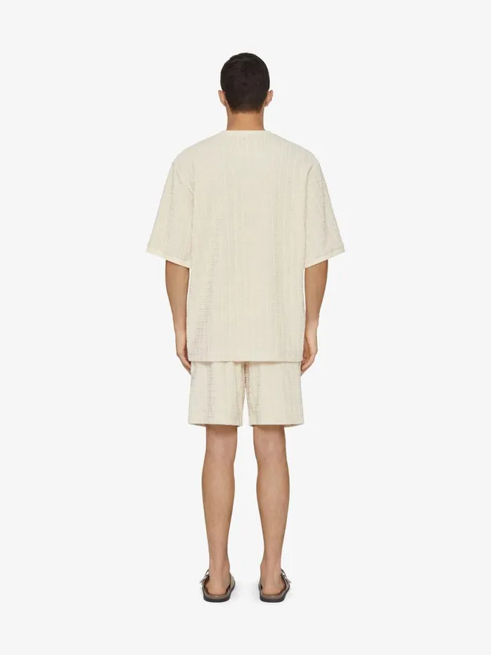 Bermuda Shorts In 4g Cotton Towelling Ivory Men Givenchy Pants and Shorts