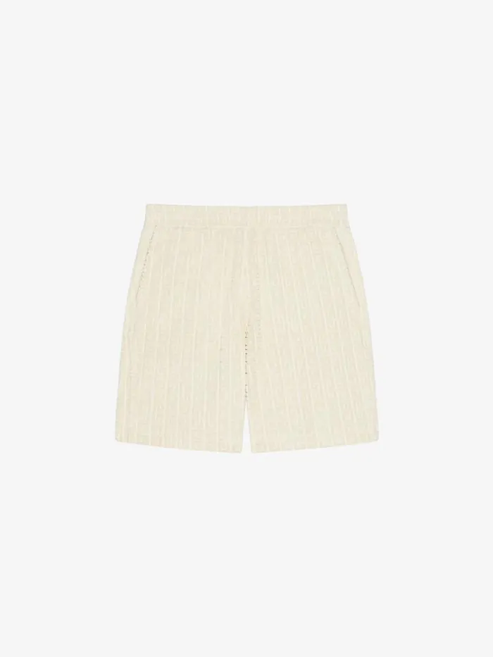 Bermuda Shorts In 4g Cotton Towelling Ivory Men Givenchy Pants and Shorts