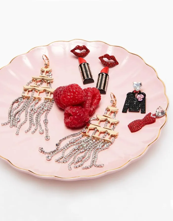 Betsey Johnson Women GOING ALL OUT LIPSTICK DROP EARRINGS RED Betsey Johnson Women GOING ALL OUT LIPSTICK DROP EARRINGS RED