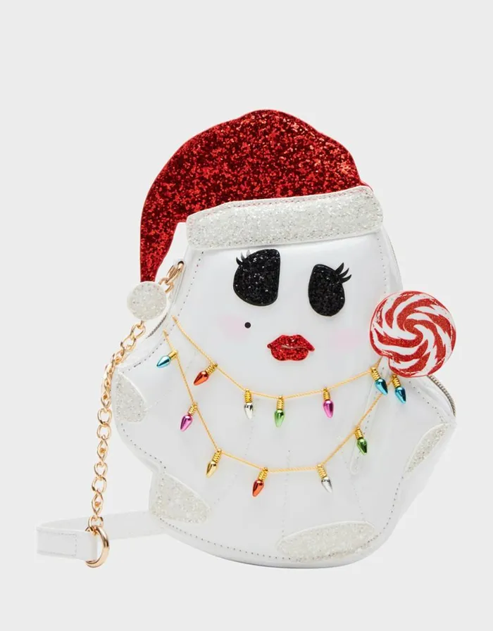 Betsey Johnson Women KITSCH ALL I WANT IS BOO CROSSBODY WHITE