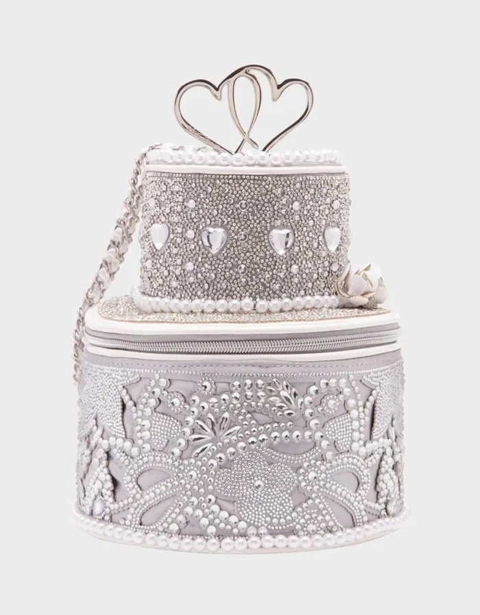 Betsey Johnson Women KITSCH FROST YOURSELF BLING CROSSBODY SILVER Silver