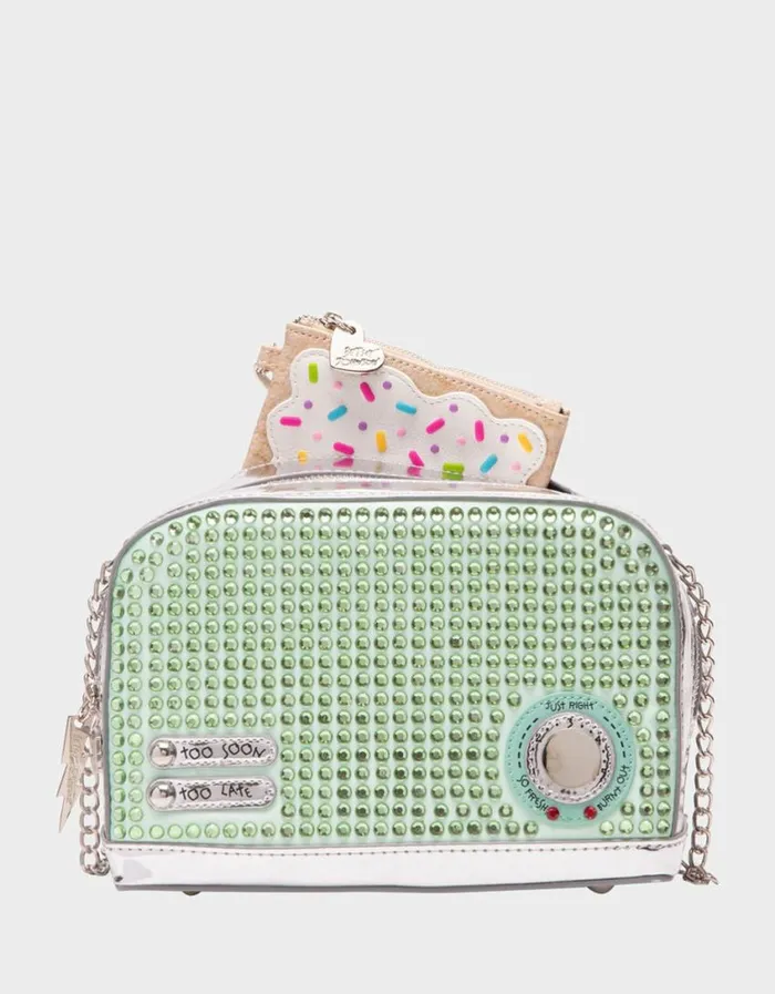 Betsey Johnson Women KITSCH GET TOASTED CROSSBODY GREEN Green