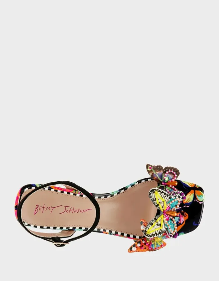 Betsey Johnson Women LOTTY BLACK BUTTERFLY Black Butterfly