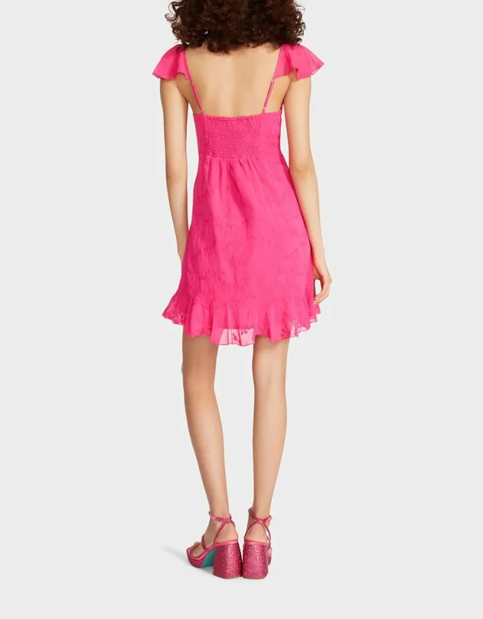 Betsey Johnson Women LOTUS MINI DRESS PINK Pink