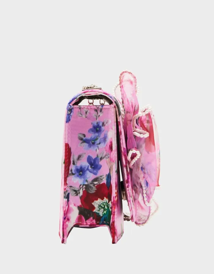 Betsey Johnson Women PEARL TRIMMED BOW BAG PINK Pink Betsey Johnson Women PEARL TRIMMED BOW BAG PINK Pink