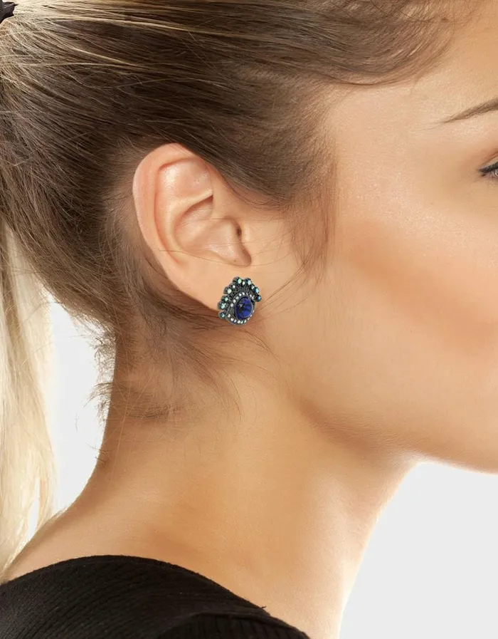 Betsey Johnson Women SHINE BRIGHT EYE STUDS BLUE Betsey Johnson Women SHINE BRIGHT EYE STUDS BLUE