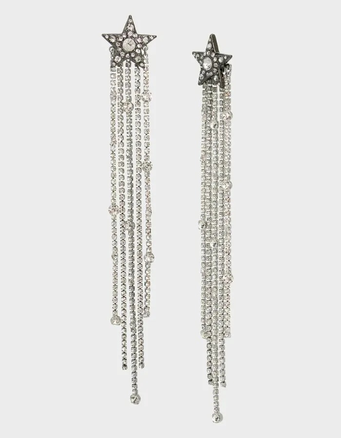 Betsey Johnson Women SHINE BRIGHT STAR DROP EARRINGS RHINESTONE