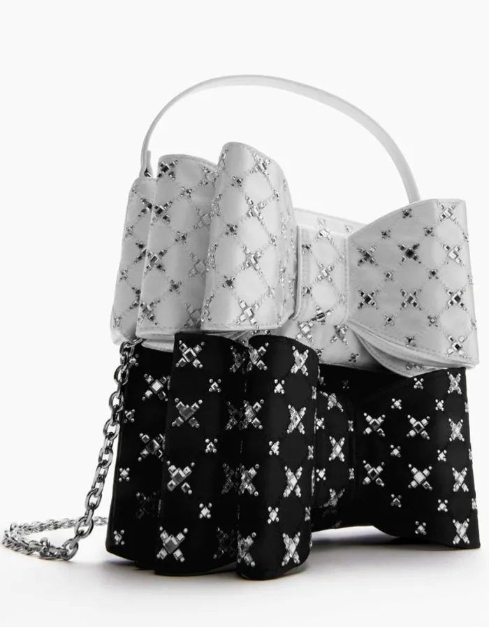 Betsey Johnson Women TIE THE KNOT BOW BAG BLACK Black Betsey Johnson Women TIE THE KNOT BOW BAG BLACK Black