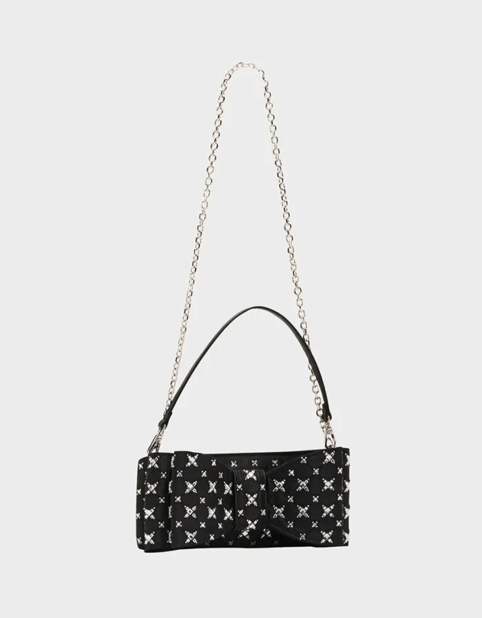 Betsey Johnson Women TIE THE KNOT BOW BAG BLACK Black Betsey Johnson Women TIE THE KNOT BOW BAG BLACK Black