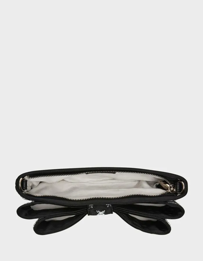 Betsey Johnson Women TIE THE KNOT BOW BAG BLACK Black Betsey Johnson Women TIE THE KNOT BOW BAG BLACK Black