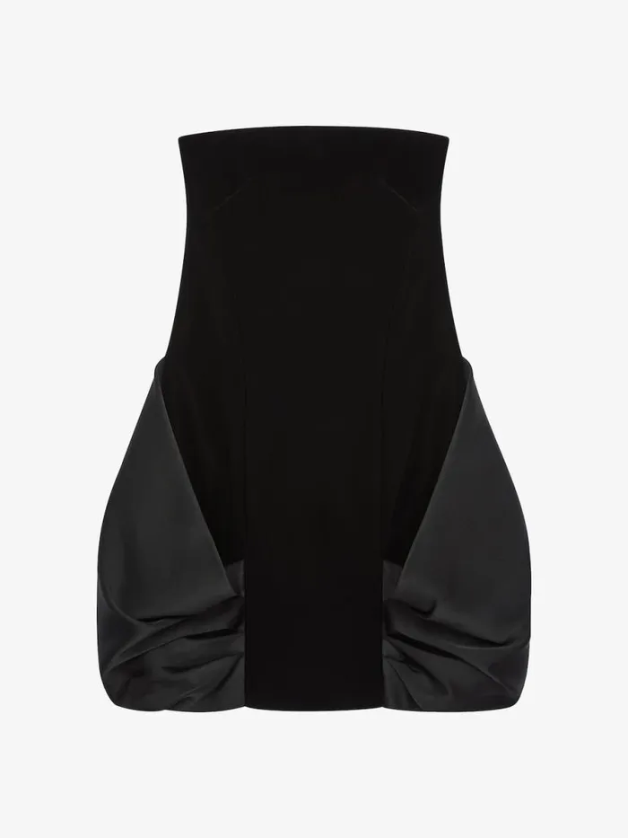 BiMaterial Bustier Draped Dress Black Women Givenchy Dresses
