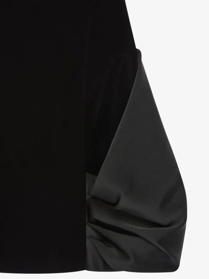 BiMaterial Bustier Draped Dress Black Women Givenchy Dresses