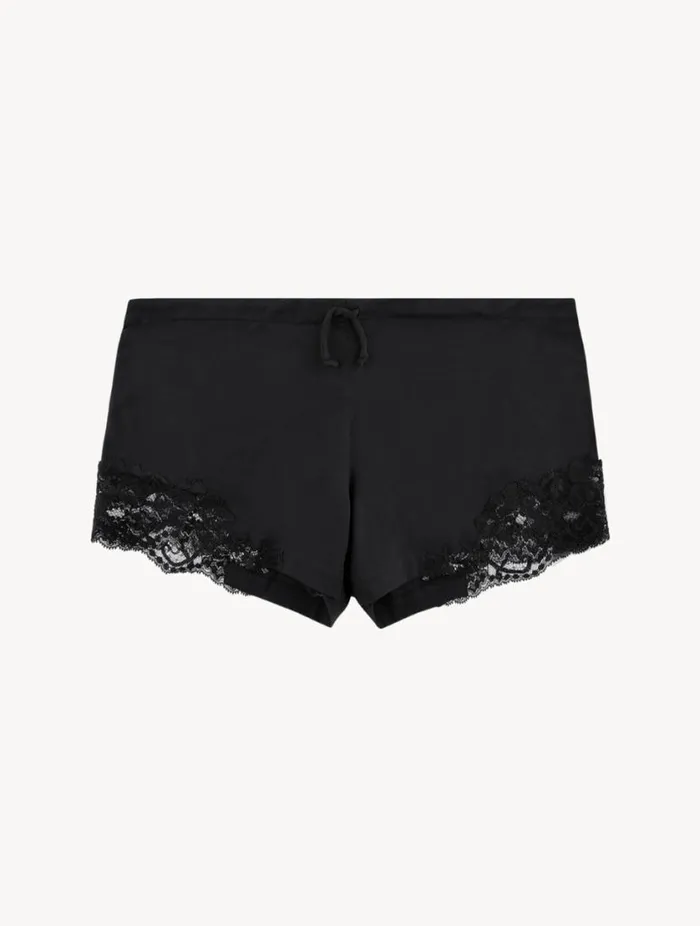 Black Cotton Sleep Shorts Sleepwear La Perla Pajamas