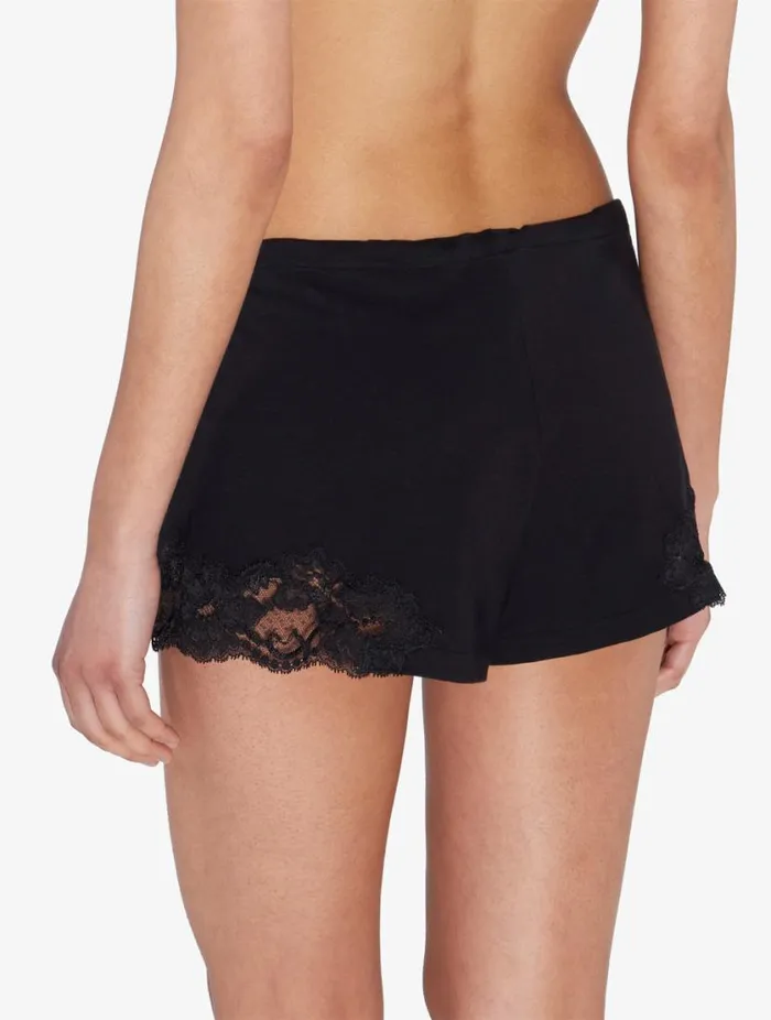 Black Cotton Sleep Shorts Sleepwear La Perla Pajamas