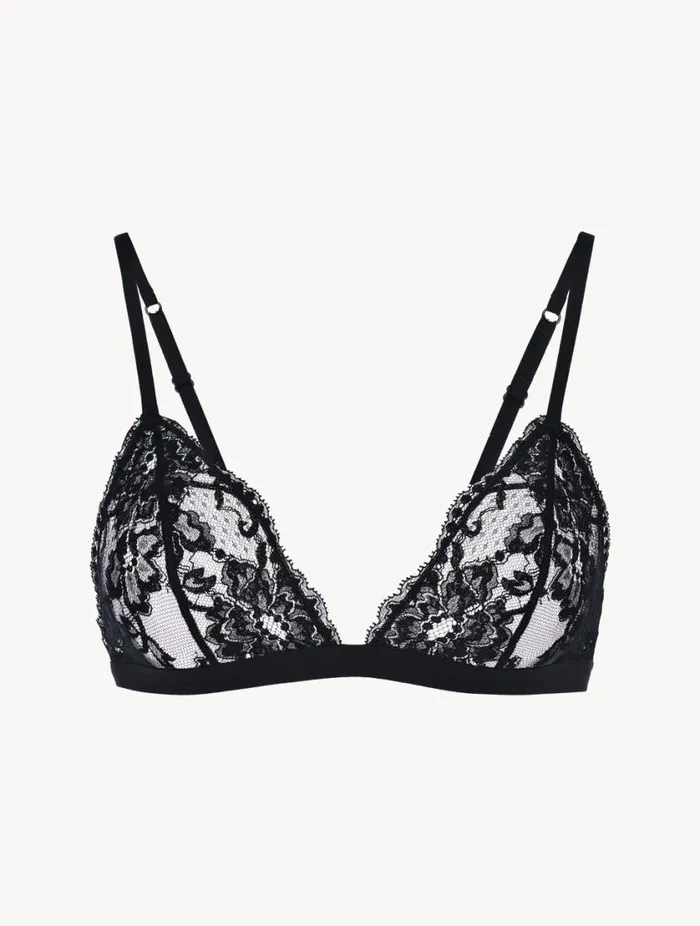 Black Lace Triangle Bra Lingerie La Perla Triangle