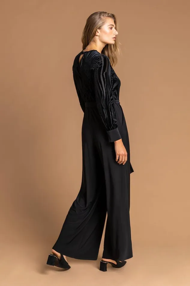 Black Velvet Bodice Jumpsuit Women Roman Dresses