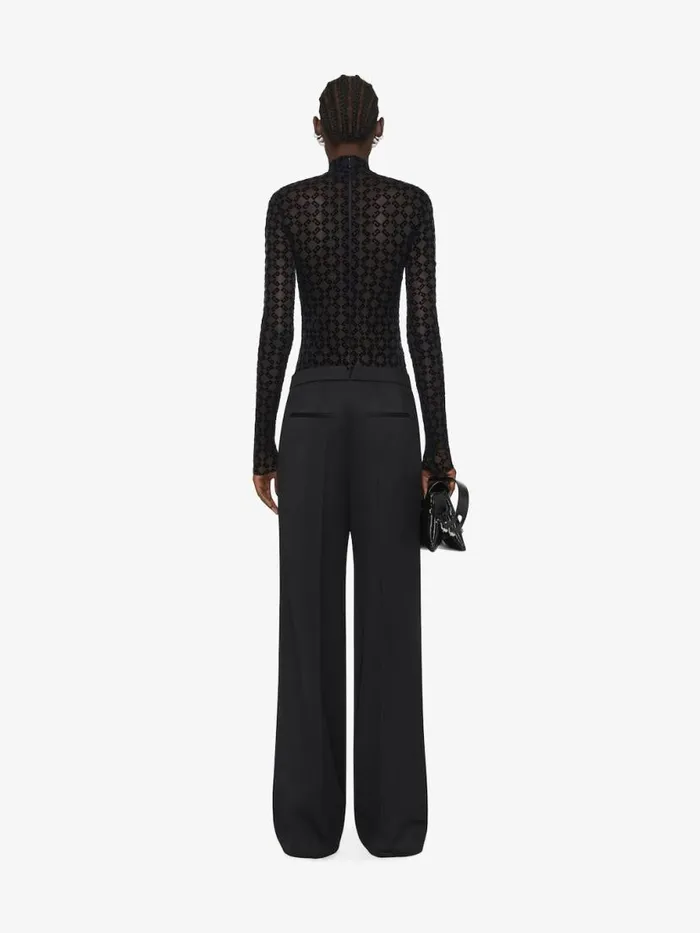 Bodysuit In Monogram 72 Tulle Black Women Givenchy Tops and Shirts