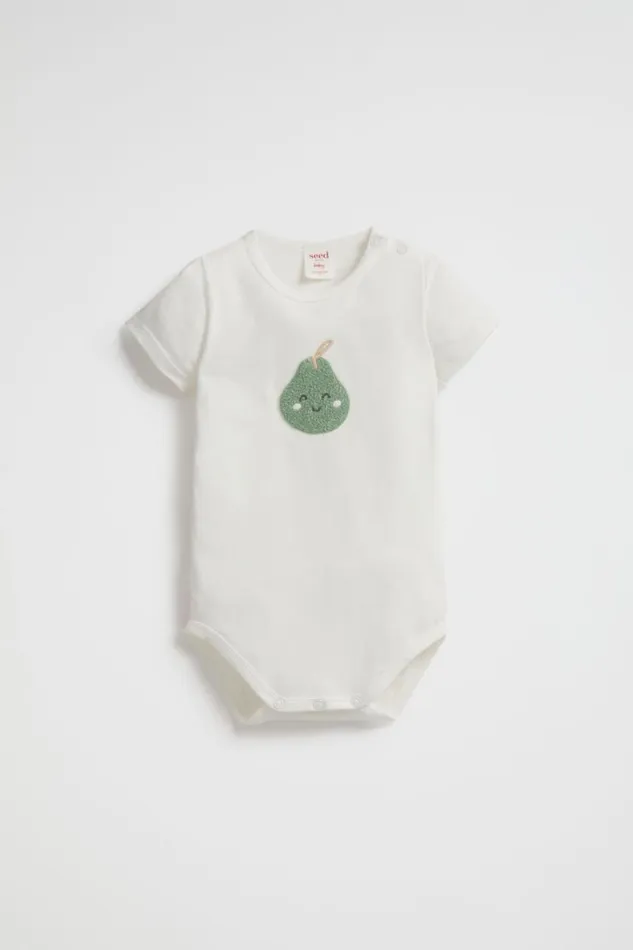 Bodysuits and Onesies Newborn Seed Heritage Pear Bodysuit Canvas