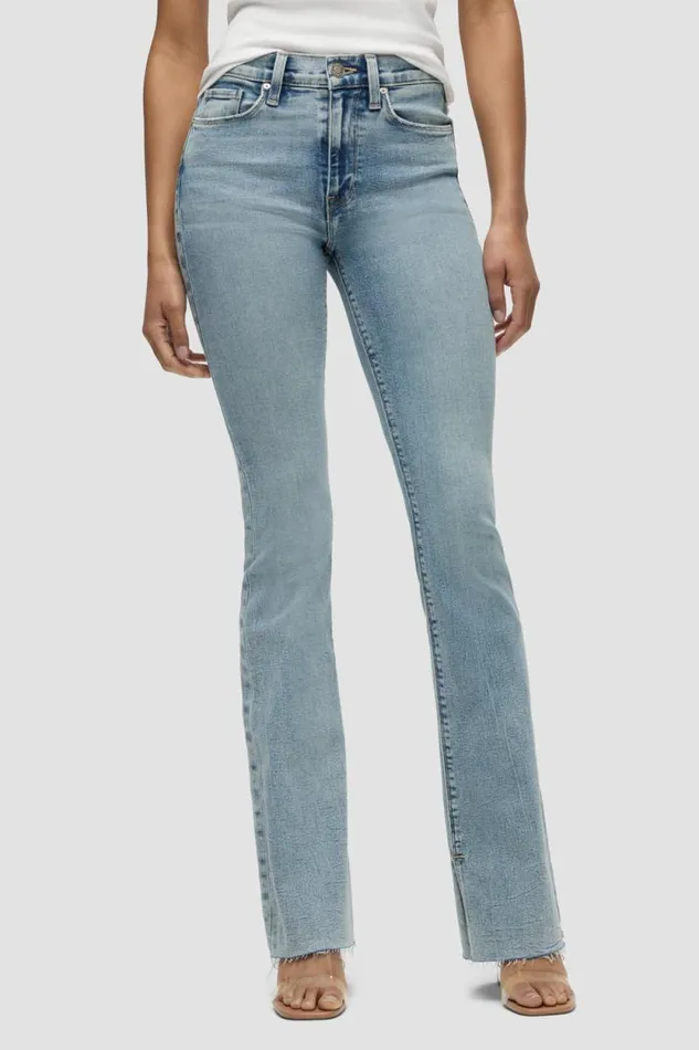Bootcut Women Hudson Jeans Barbara HighRise Bootcut Jean W Slit Hem Cali