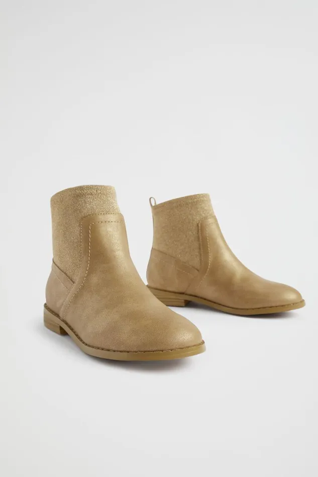 Boots Girl Seed Heritage Glitter Sock Boot Cappuccino