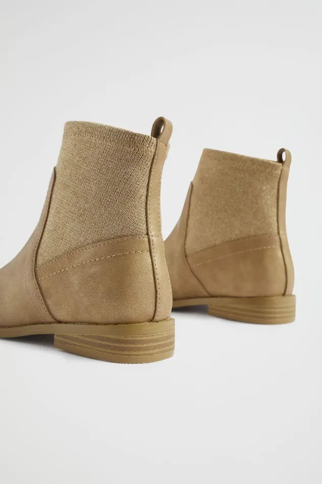 Boots Girl Seed Heritage Glitter Sock Boot Cappuccino