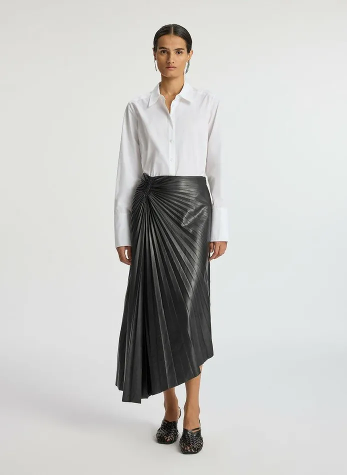 Bottoms Women ALC Tracy Vegan Leather Skirt Black