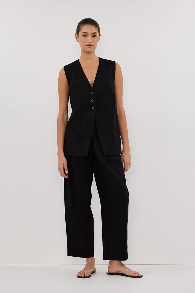 BRAX BLACK LONGLINE VEST Women DISSH Vests