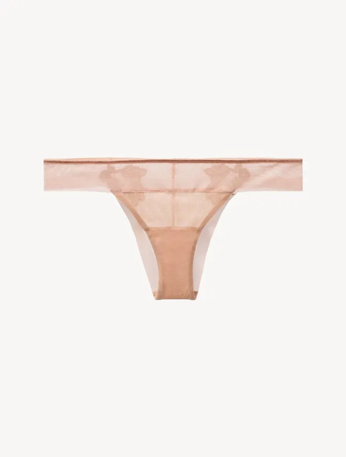 Brazilian Briefs In Sand Stretch Tulle Lingerie La Perla Brazilian