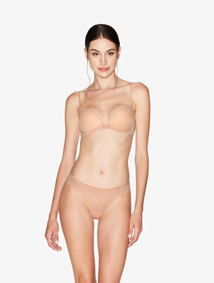 Brazilian Briefs In Sand Stretch Tulle Lingerie La Perla Brazilian