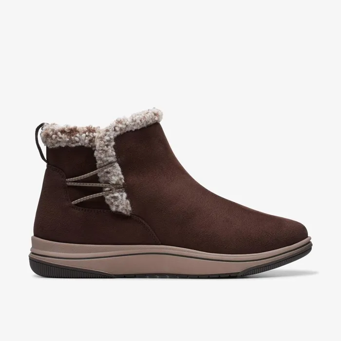 Breeze Fur Dark Brown Women Clarks Boots and Booties