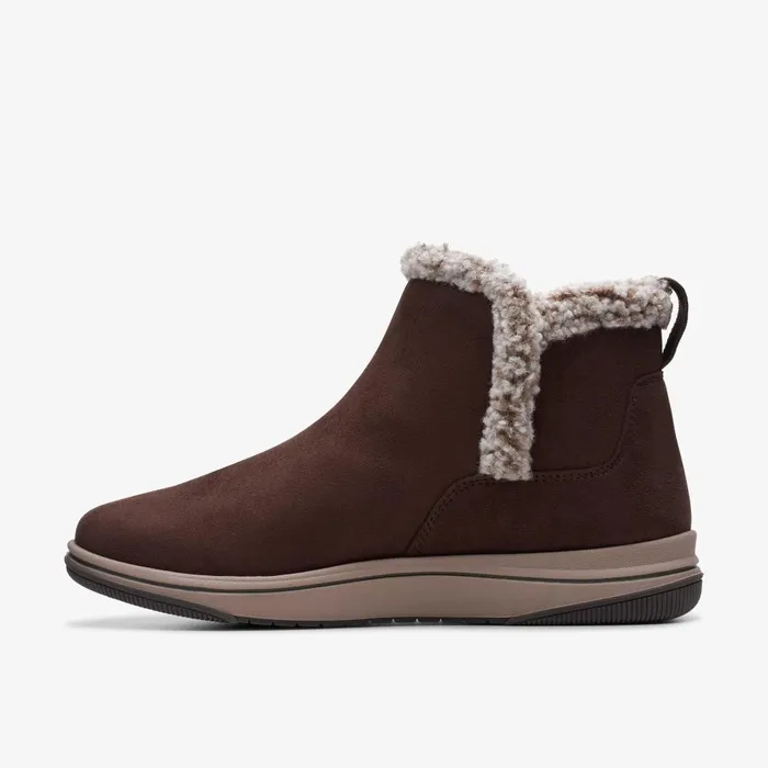 Breeze Fur Dark Brown Women Clarks Boots and Booties