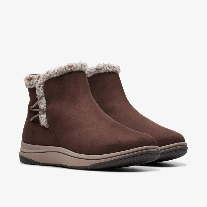 Breeze Fur Dark Brown Women Clarks Boots and Booties