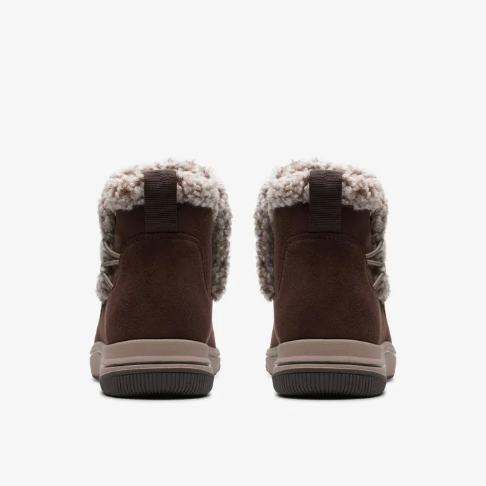 Breeze Fur Dark Brown Women Clarks Boots and Booties