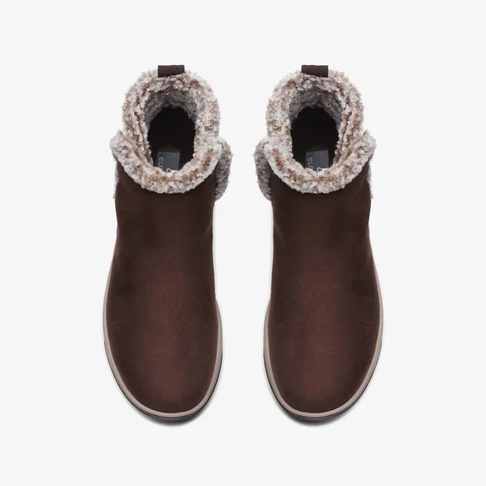 Breeze Fur Dark Brown Women Clarks Boots and Booties