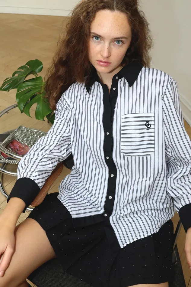 Brenda Shirt 8211 Noir Stripe Women Cras Shirts
